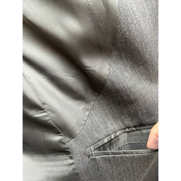 Massarotti Italy Men’s Blazer Jacket 42R Gray Wool Blend Two Button Suit Coat - Picture 11 of 12